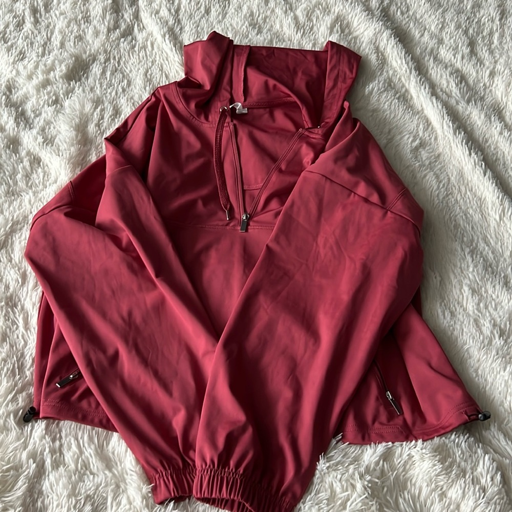 Ideology sweater half zip with pockets L color: Rosetta